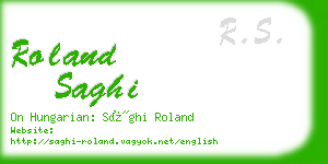 roland saghi business card